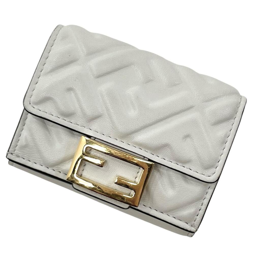 Fendi Tri fold Wallet White